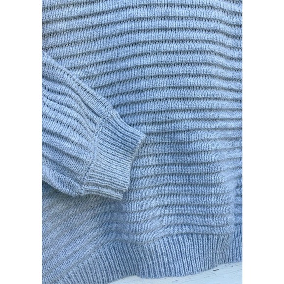 Harper Heritage Sweater Crop Ribbed Gray Doleman Sleeve Womens sz Medium 90's - Picture 5 of 6